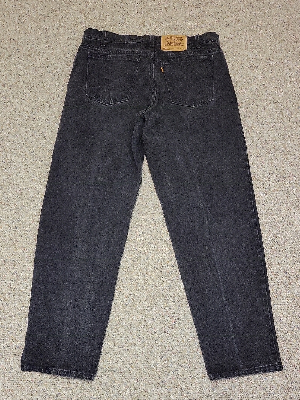 Levi's Orange Tag 550 Black Men’s Jeans - Classic Relaxed Fit 36 X 30 USA Cotton